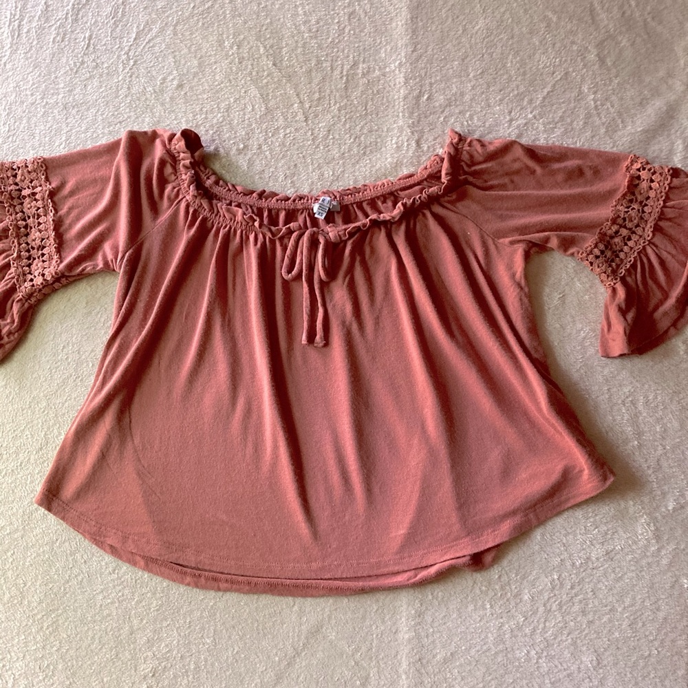 Pink flowy top